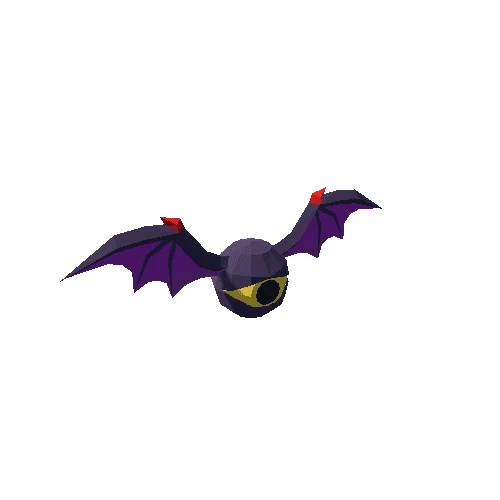 Polygonal One Eyed Bat Purple